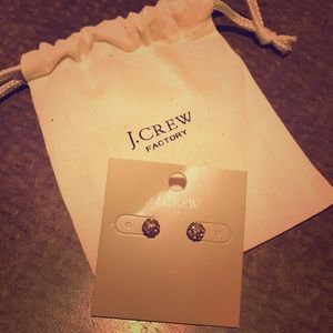 J. Crew Bronze crystal ball stud